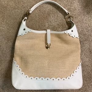 Kate Landry Straw/Leather Handbag
